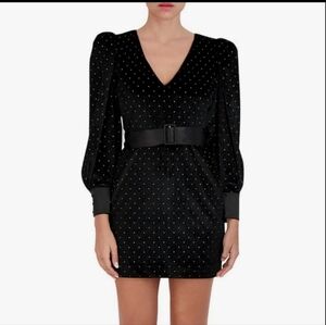 BCBGMaxAzria NWTs Fitted Velvet Cocktail Dress